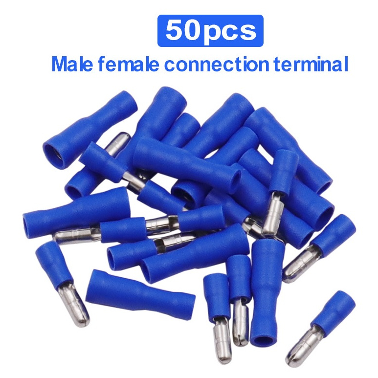 100 Đầu cos dây điện, cos nối dây điện, cos đầu đạn, Set 100 đầu cos đầu đạn  nối dây có mủ nhựa