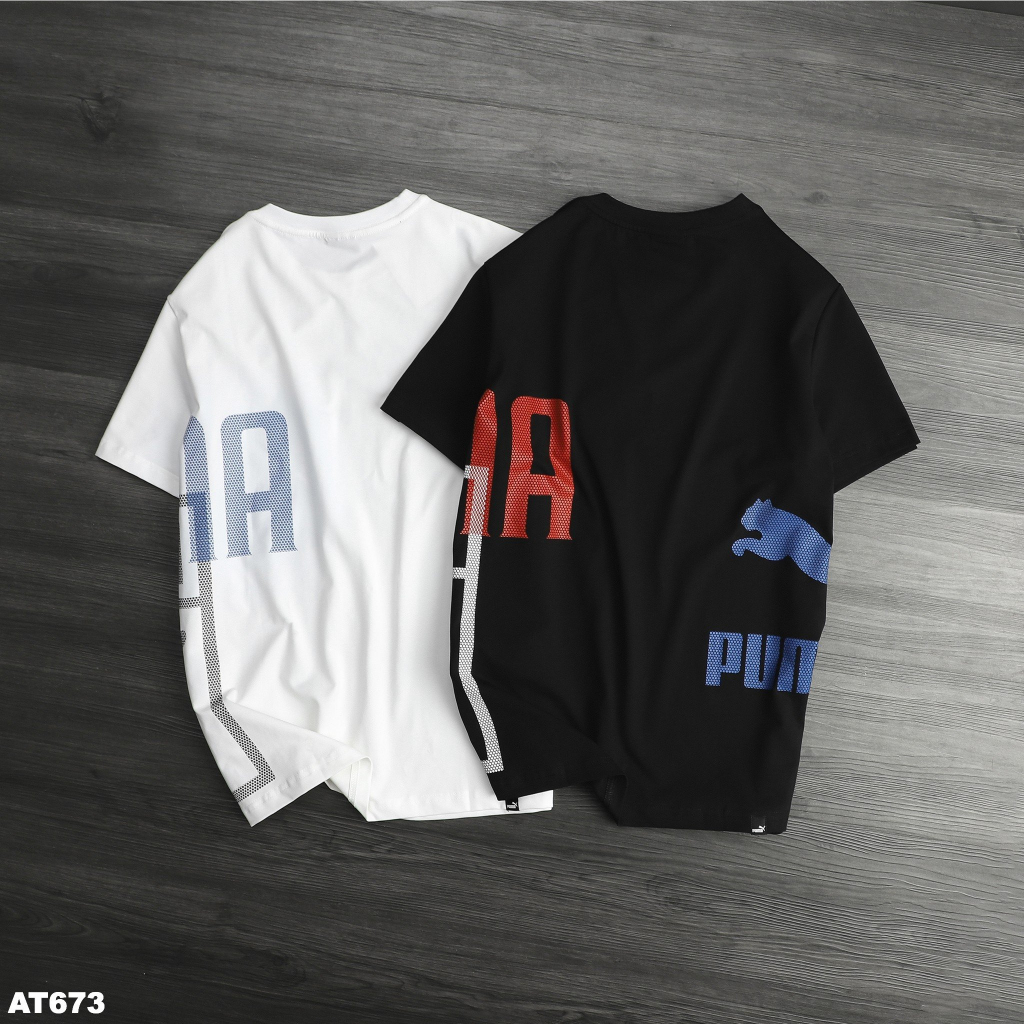 Áo Thun Nam Tay Ngắn AT673 Chất Cotton Cao Cấp Hãng Pu.ma Thời Trang