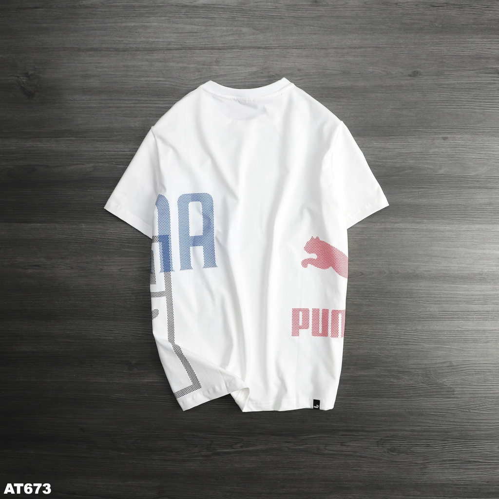 Áo Thun Nam Tay Ngắn AT673 Chất Cotton Cao Cấp Hãng Pu.ma Thời Trang