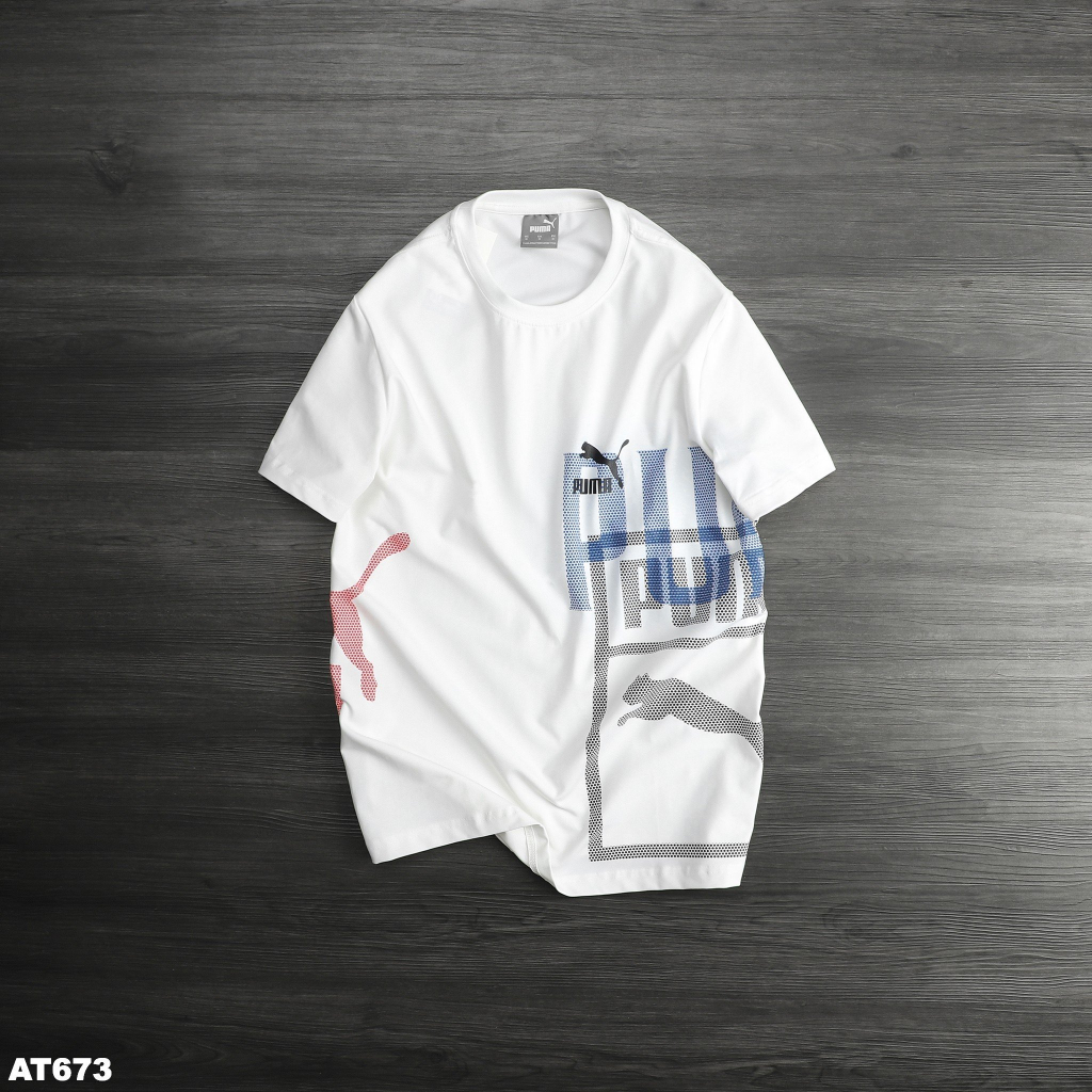 Áo Thun Nam Tay Ngắn AT673 Chất Cotton Cao Cấp Hãng Pu.ma Thời Trang
