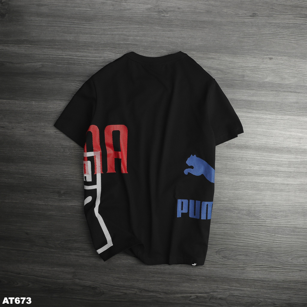 Áo Thun Nam Tay Ngắn AT673 Chất Cotton Cao Cấp Hãng Pu.ma Thời Trang