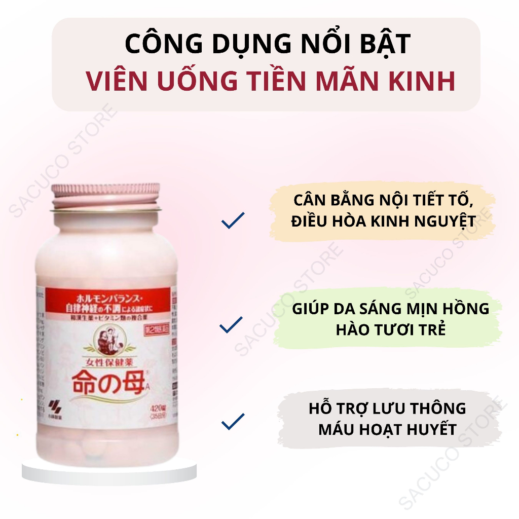 Viên uống tiền mãn kinh Kobayashi Nhật Bản 840 viên