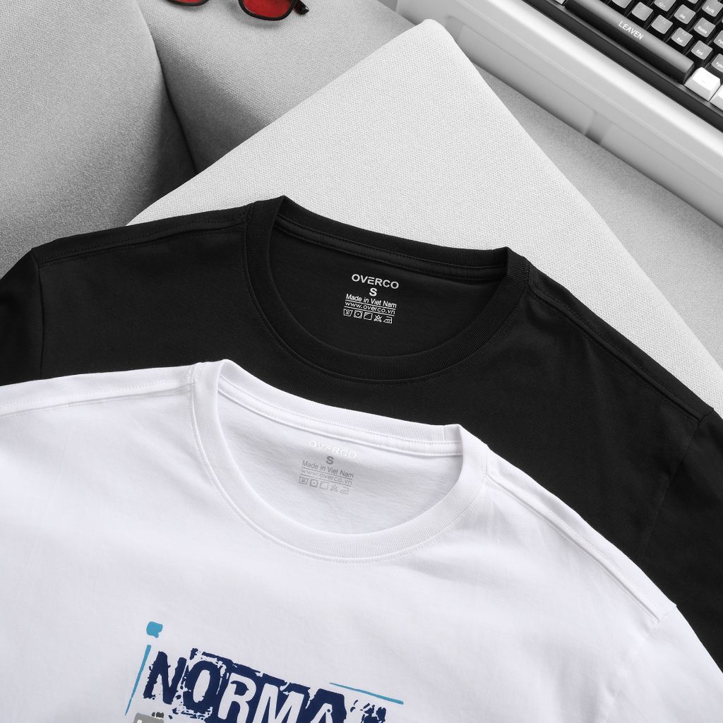 Áo Thun Keep Smile Unisex OVERCO Cotton 100% Mềm Mịn Thoáng Mát Co Giãn 4 Chiều