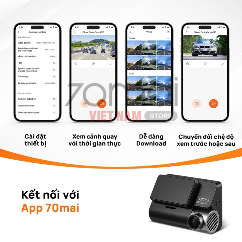 Camera hành trình ô tô 70mai A810 4K HDR - Siêu Phẩm Ghi Hình Hot Nhất 2023 | BigBuy360 - bigbuy360.vn