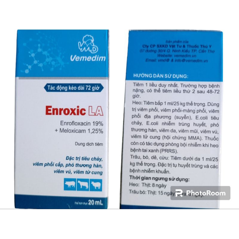 ENROXIC LA 20ML  tiêm 1 liều duy nhất