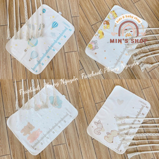 Lót chống thấm cotton monona - tấm lót thay tã bỉm chống thấm cho bé sơ sinh 3 lớp kt 50* 70cm