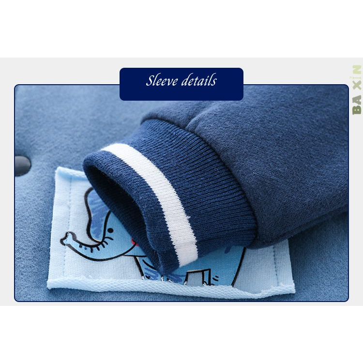 ÁO KHOÁC MÙA ĐÔNG CHO BÉ WELLKIDS 100% COTTON NỈ CHẦN BÔNG, DÀI TAY, NÚT BẤM SIZE ĐẠI 2 3 4 5 6 7 TUỔI