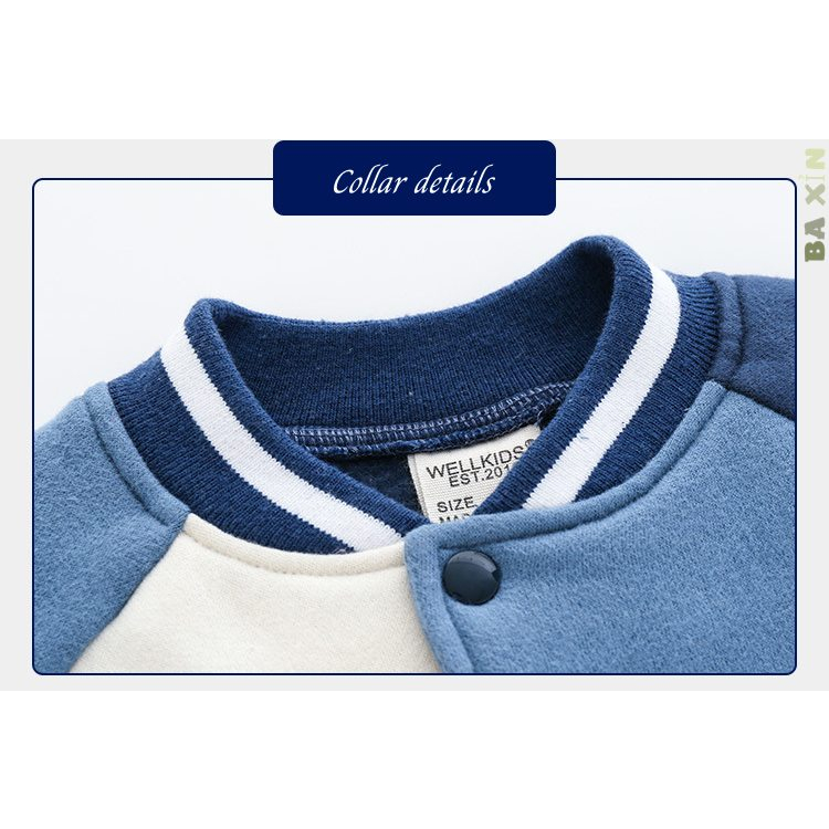 ÁO KHOÁC MÙA ĐÔNG CHO BÉ WELLKIDS 100% COTTON NỈ CHẦN BÔNG, DÀI TAY, NÚT BẤM SIZE ĐẠI 2 3 4 5 6 7 TUỔI