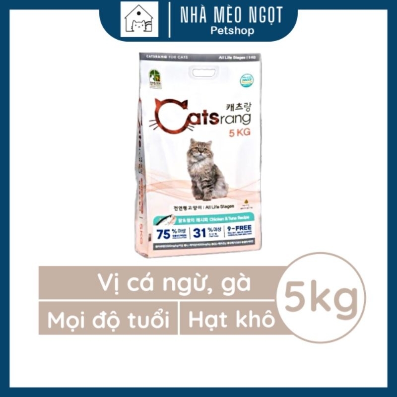 [5kg] Thức ăn hạt Catsrang cho mèo mọi lứa tuổi