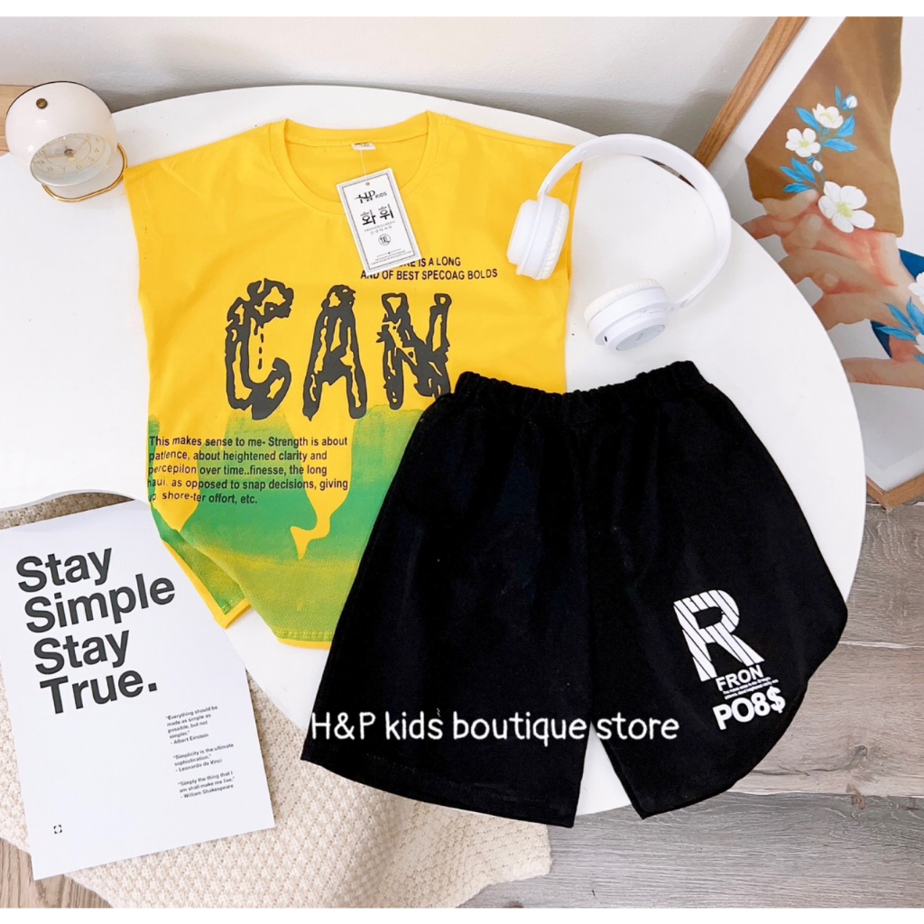 SALE_Bộ cộc chất cotton tàu siêu đẹp cho bé 20-35kg_Thoitrangbeyeu J&B Kids