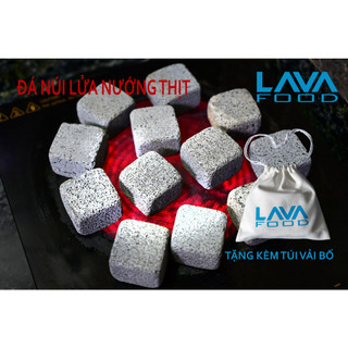 Combo 5 ký Đá cuội nướng thịt - đá dung nham núi lửa - ISO 9001 - chuyên dùng cho quán ăn - TẶNG KÈM TÚI VẢI BỐ