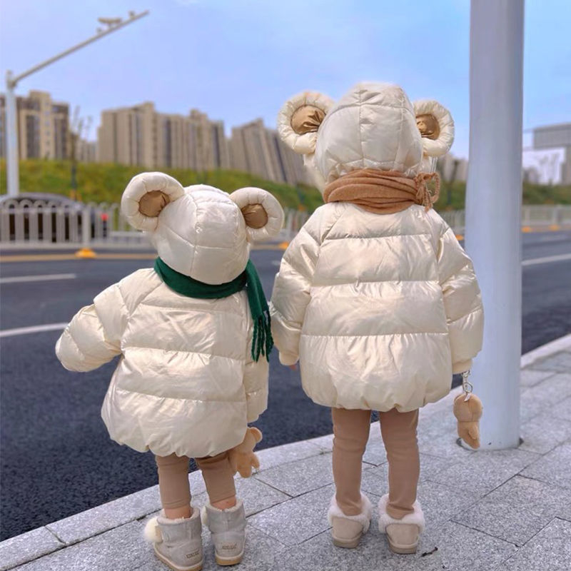 Áo khoác gấu lông vũ cho bé