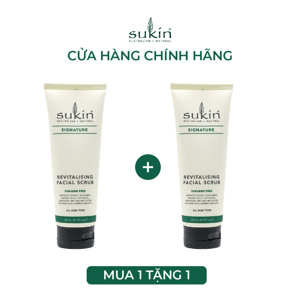 [Mua 1 Tặng 1] Kem Làm Sạch Tế Bào Chết Da Mặt Sukin Signature Revitalising Facial Scrub 125ml (HSD: 07/06/2024)