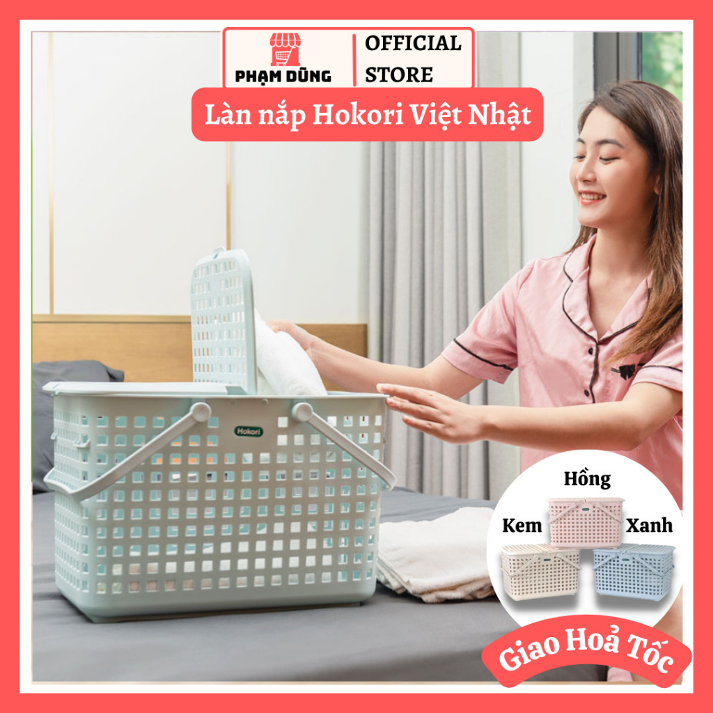 Làn nắp Hokori VN 2608 , Làn đi sinh đựng đồ mẹ và bé , giỏ xách đi siêu thị đựng đồ siêu to