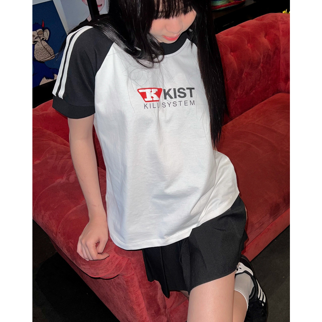 Áo thun Killsystem form fit Classical tay ráp lăng phối màu chất vải cotton nam nữ