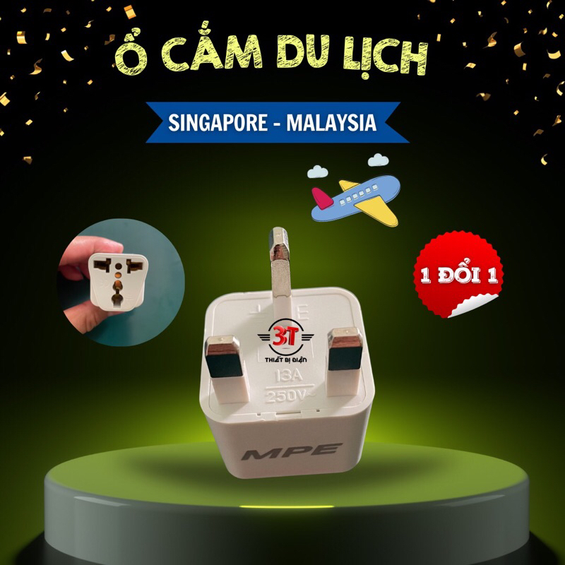 Phích cắm chuyển đổi du lịch Singapore - Malaysia