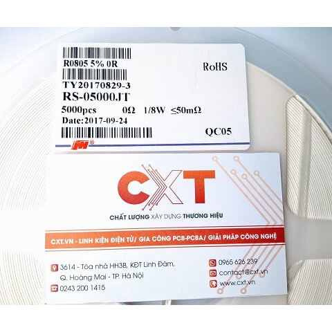 Điện trở 0R 0805 (5%) (50c)