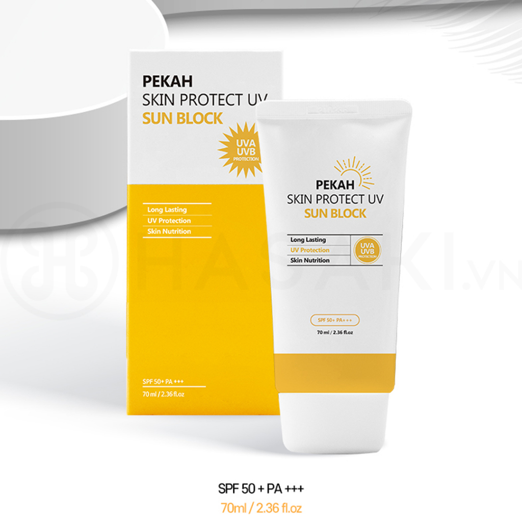 Kem Chống Nắng Vật Lý Pekah Skin Protect UV Sun Block SPF 50+ PA+++ Bảo Vệ Khỏi Tia UV