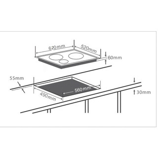 Bếp từ ba CHEF'S EH-IH555