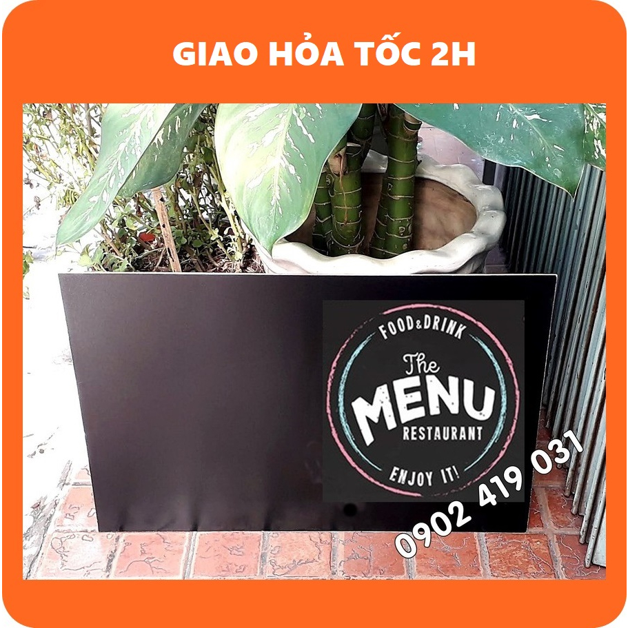 Bảng Đen Menu Không Khung 40x60cm, siêu thanh mảnh tiện lợi dán trên tường, cửa...