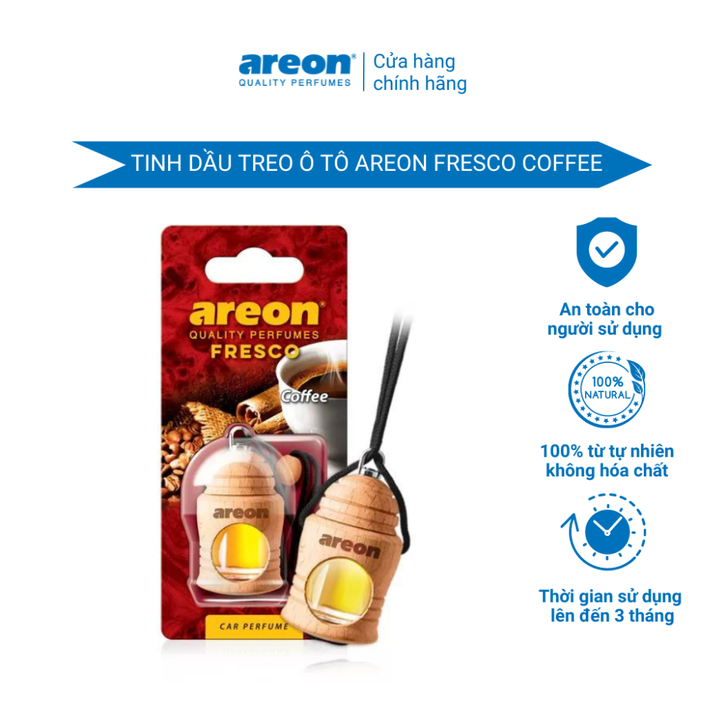 Tinh dầu treo ô tô hương cà phê - Areon Fresco