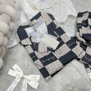 Bộ mặc nhà lụa Sam luxury, pijama lụa dài tay cao cấp