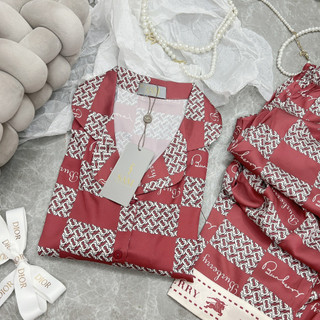 Bộ mặc nhà lụa Sam luxury, pijama lụa dài tay cao cấp