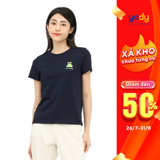 [SALE 50% ]Áo thun YODY nữ cổ tròn phông tay ngắn chất vải cotton co giãn TSN6098