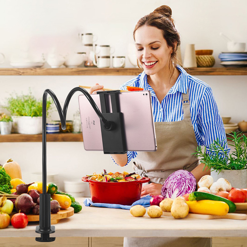 Giá đỡ kẹp điện thoại để bàn cho smartphone xoay 360 độ hỗ trợ xem phim, livestream, quay video