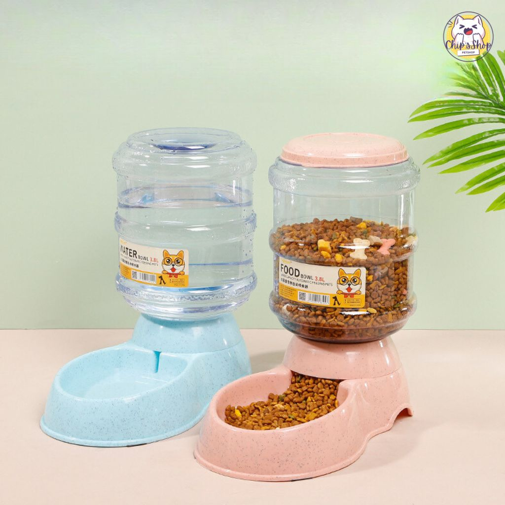 Bát ăn tự động cho mèo, bình uống nước cho mèo tự động 3,6L - Chipshop