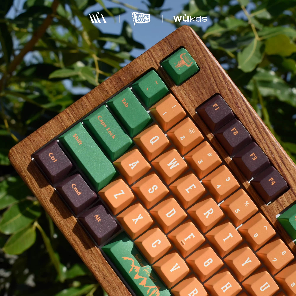Bộ nút bàn phím cơ | Keycap Cherry Wukds Yellow Stone PBT Dyesub - 172 nút