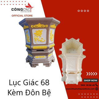 Khuôn đúc chậu ABS lục giác 68 kèm chân đôn