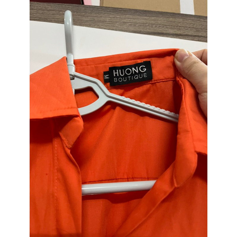 Áo sơ mi corset màu cam Hương Boutique