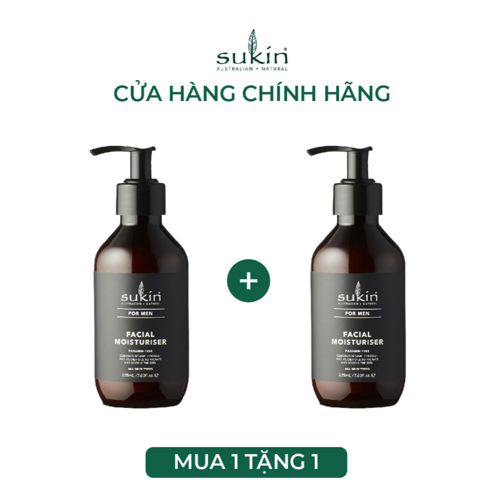 [Mua 1 Tặng 1] Kem Dưỡng Ẩm Dành Cho Nam Sukin For Men Facial Moisturiser 225ml (HSD: 12/04/2024)