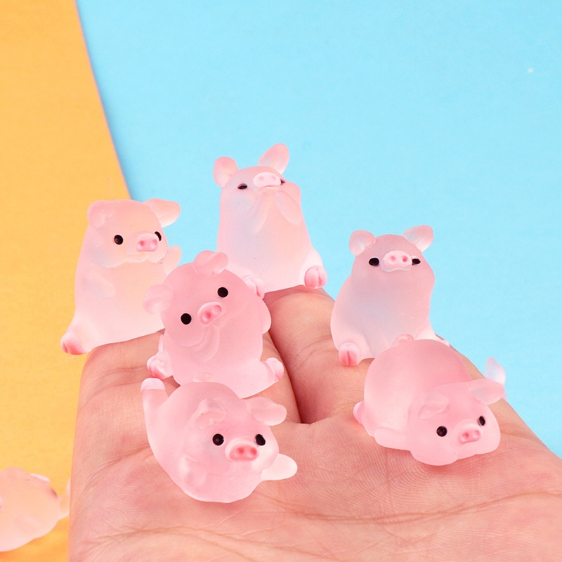 🍄Heo dạ quang dễ thương trang trí - Heo con phát sáng nhiều màu