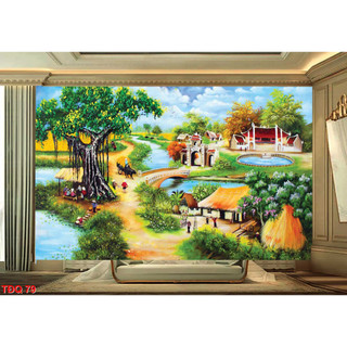 Tranh đồng quê, Tranh quê hương Việt Nam - Khuyến Mãi.