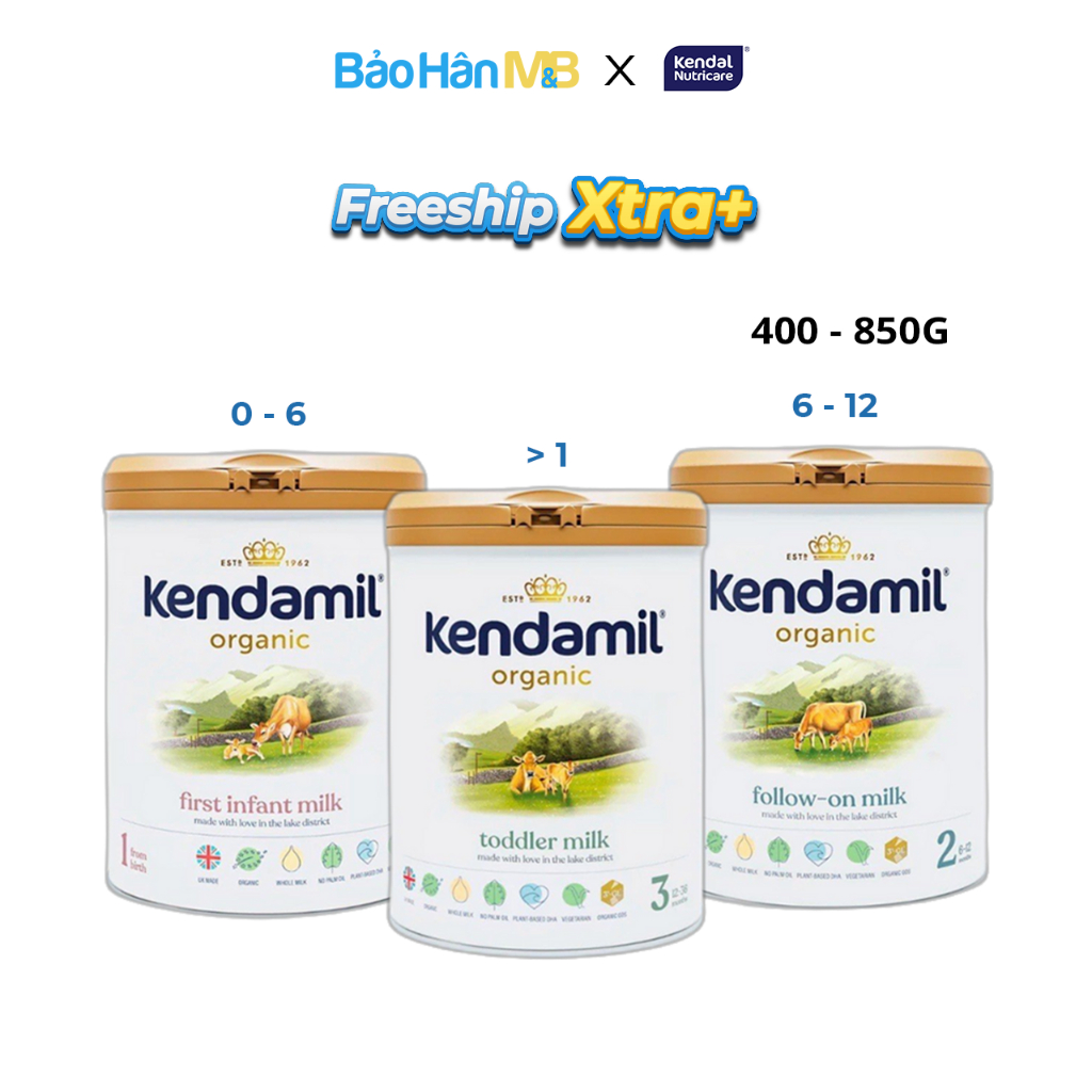 Sữa Kendamil Organic Và Nguyên Kem  Số 1 2 3 [ Date Mới Nhất ] chính hãng Kendal Nutricare