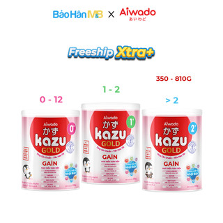 Sữa bột kazu gold gain lon 350g và 810g