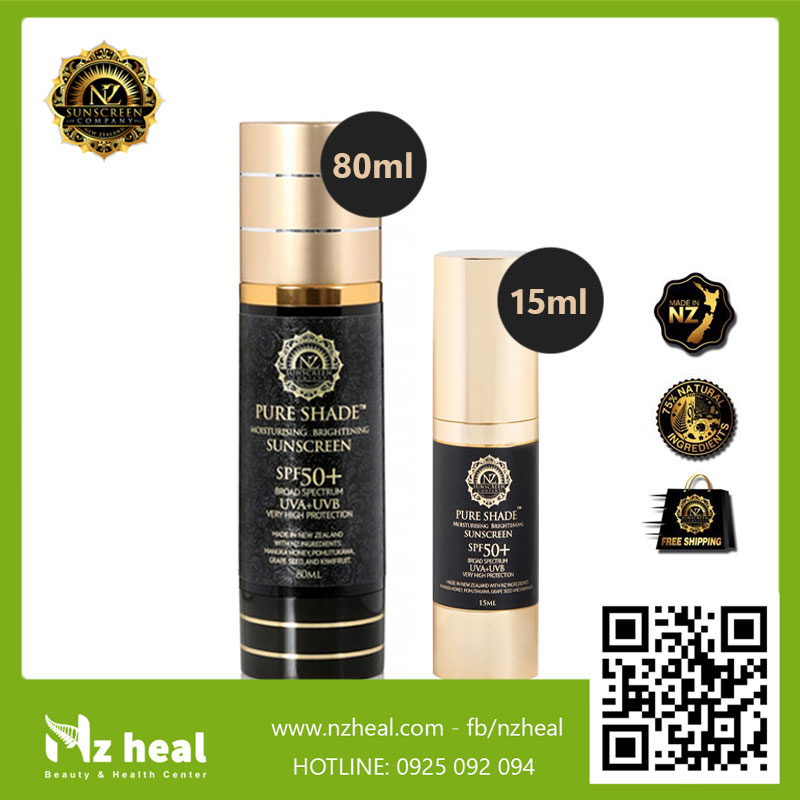 Kem chống nắng trắng da, chống lão hóa Pure Shade SPF50+ Moisturising & Sunscreen 80ml