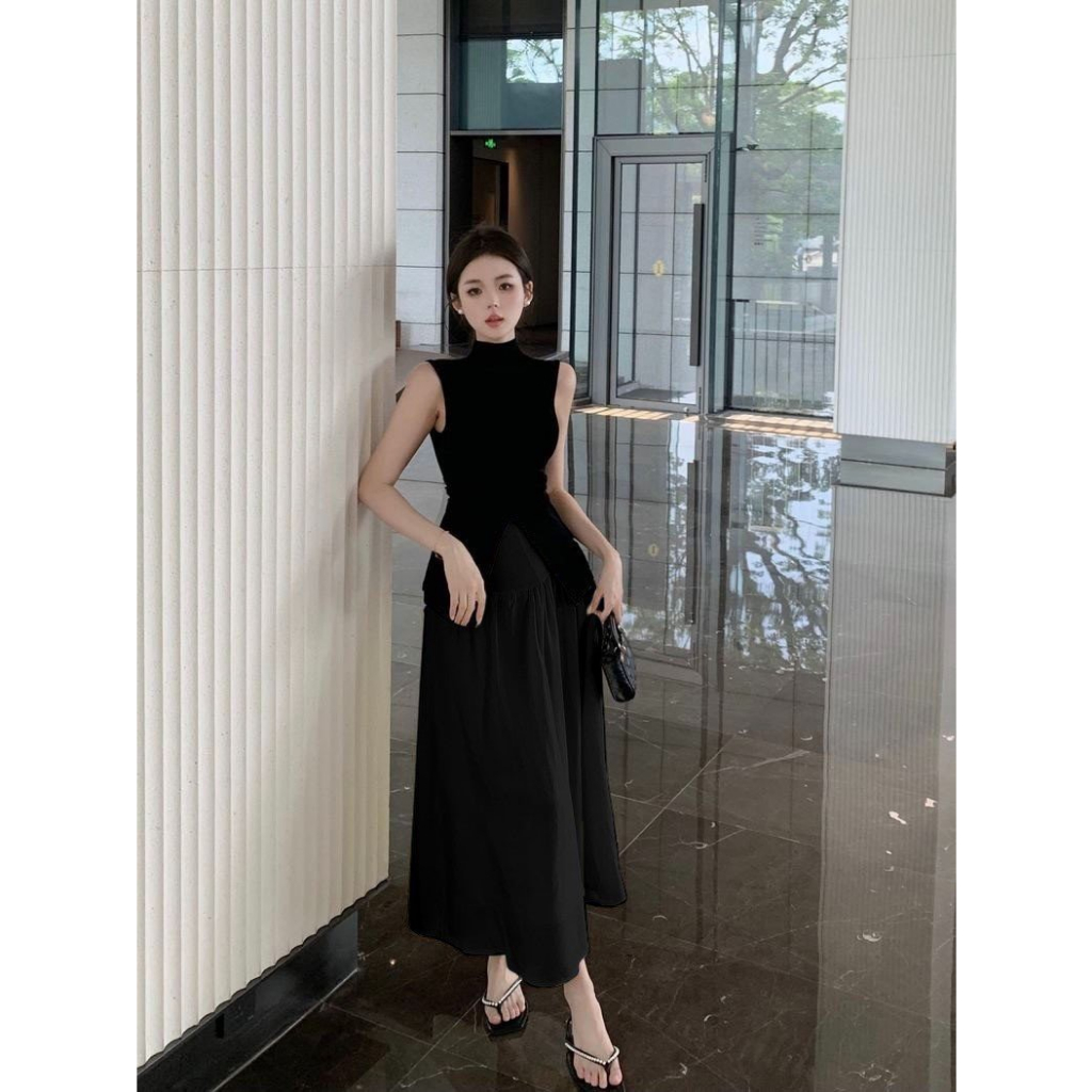 SET ÁO XẺ + CHÂN VÁY MAXI