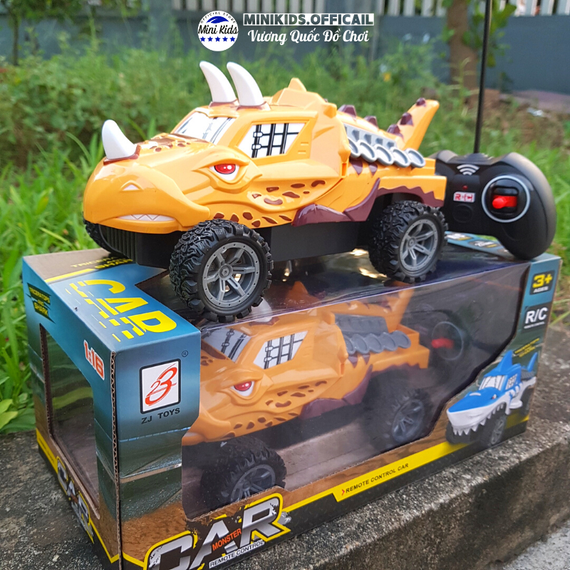 Xe ô tô Khủng Long điều khiển từ xa 4 chiều dùng pin sạc dành cho bé ( tặng kèm pin ) - Đồ chơi MiniKids