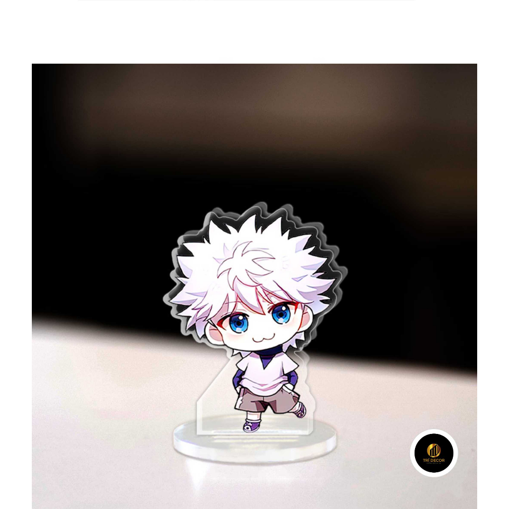 Mô hình Mini Hunter X Hunter Standee Killua Zoldyck Gon Freecss Anime Manga Chibi trang trí góc học tập cao 3cm