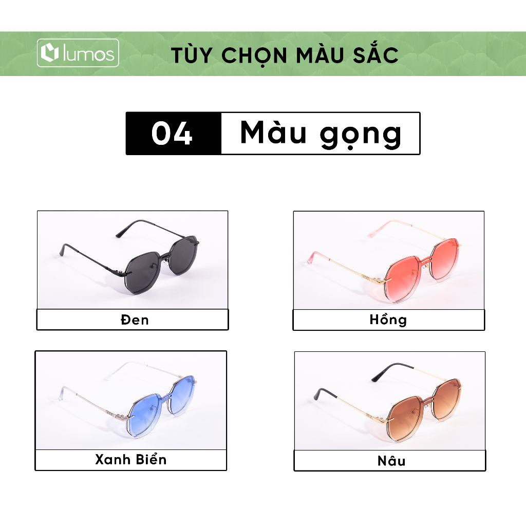 Gọng kính cận râm Lumos đa năng 2in1 nam nữ hottrend 2023 tròng kính chống tia UV cao cấp 7000