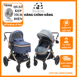 Xe Đẩy Cho Bé Gấp Gọn 2 Mức Kèm Nôi Đẩy 2 Chiều 3 tư thế Belecoo