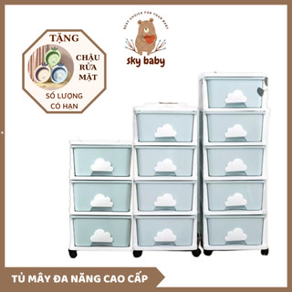 Tủ nhựa cho bé đựng quần áo giày dép đồ chơi mỹ phẩm 3 4 5 ngăn tủ để đầu giường cho mẹ & bé chính hãng Yeya Zozon
