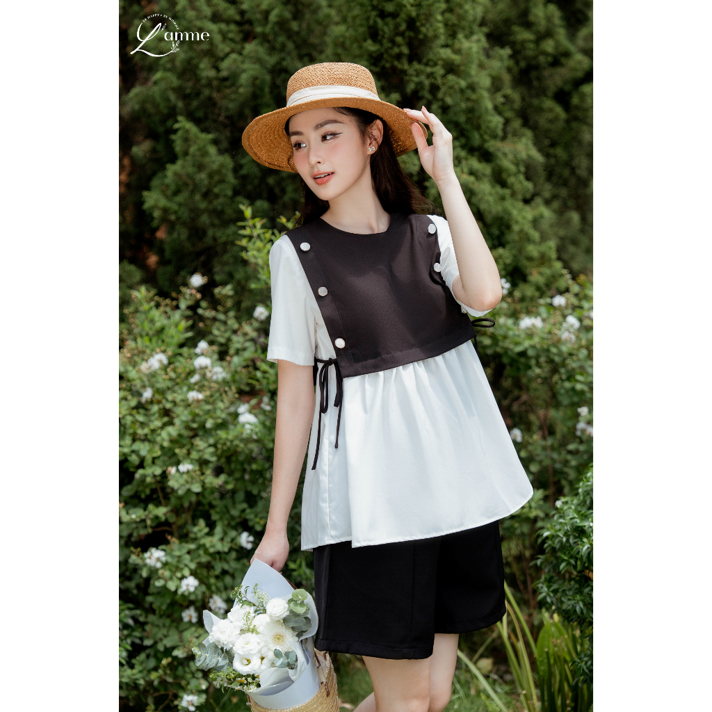 Áo bầu DionTop thiết kế giả yếm dáng baybydoll by L'amme