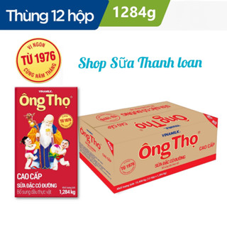 [HSD T6-2026] THÙNG 12 HỘP SỮA ĐẶC CÓ ĐƯỜNG ÔNG THỌ ĐỎ - HG 1284G.