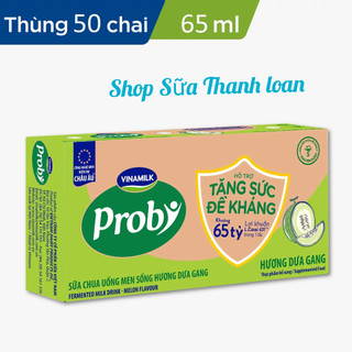 THÙNG 50 CHAI SỮA CHUA UỐNG PROBI ĐẦY ĐỦ CÁC VỊ - LỐC 5 CHAI 65ML.