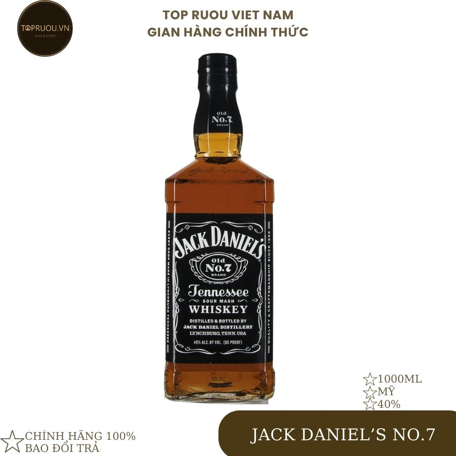 Rượu Whisky TOP RƯỢU - Jack Daniel's 700ml - hàng thật - giao nhanh