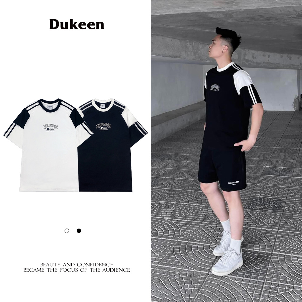 Áo Thun Unisex Local Brand DUKEEN Áo Phông Nam Nữ Tay Lỡ Oversize Form Rộng Chất Liệu cotton Viền Tay TS009